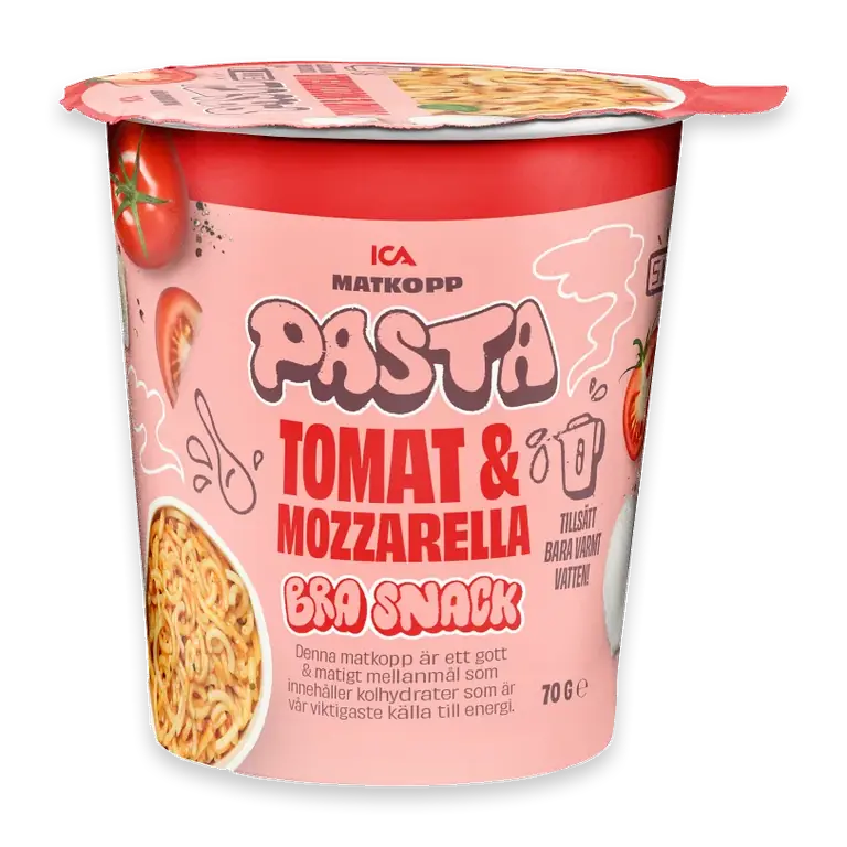 Pasta Cup Tomat och Mozzarella 70g