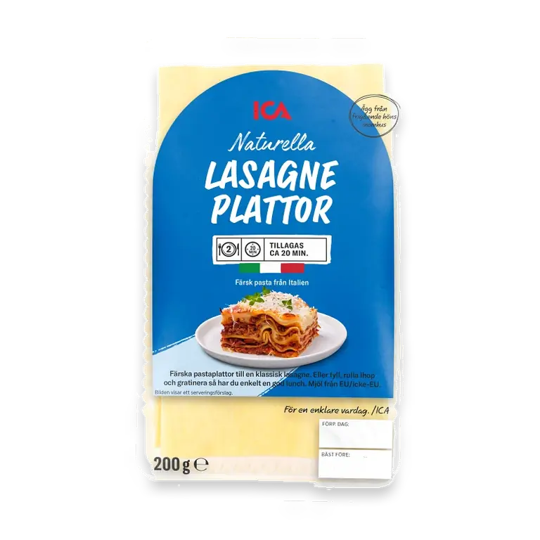 Pasta Lasagneplattor 200g Färska