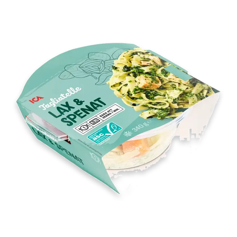 Pasta med Lax & spenat Fryst 340g
