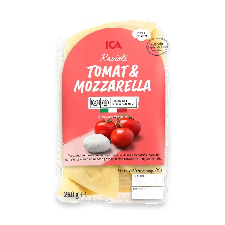 Pasta Ravioli Tomat och Mozzarella Färsk 250g
