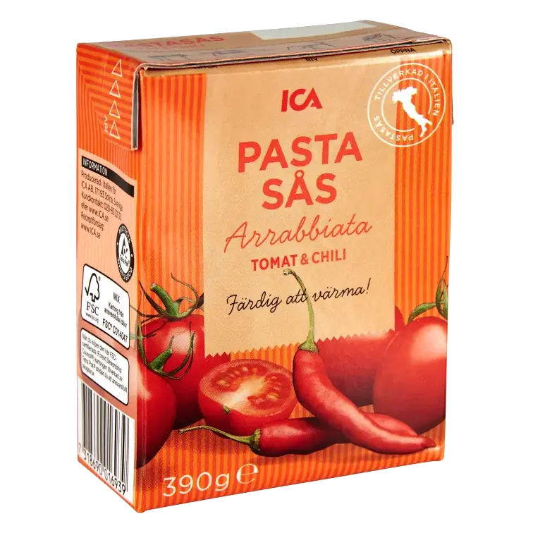 Pastasås Arrabbiata Tomat & Chili 390g
