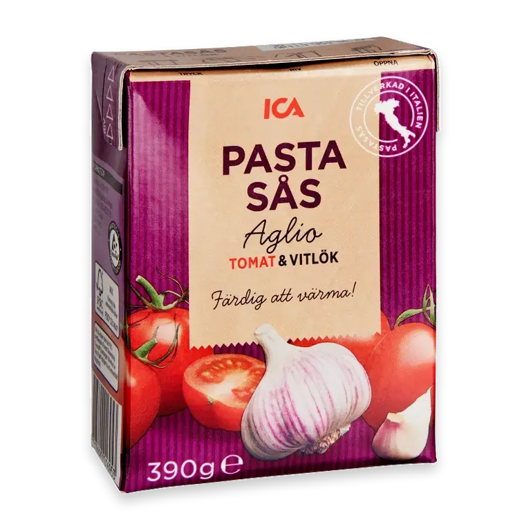 Pastasås Tomatsås med Vitlök 390g