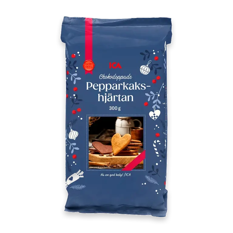 Pepparkakshjärtan Chokodoppade 300g