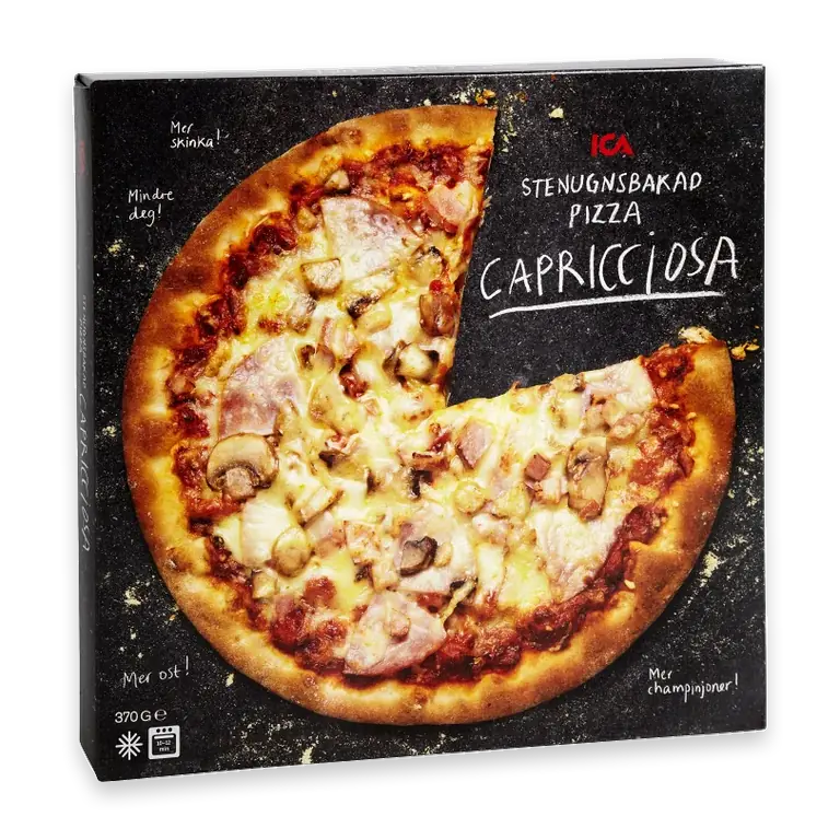 Pizza Capricciosa stenugnsbakad 370g