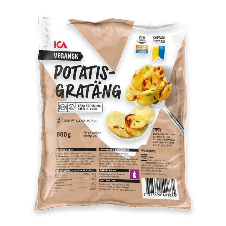 Potatisgratäng vegansk 800g