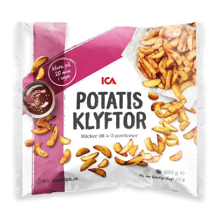 Potatisklyftor utan skal Fryst 800g