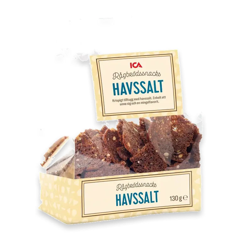 Rågbrödssnacks Havssalt 130g