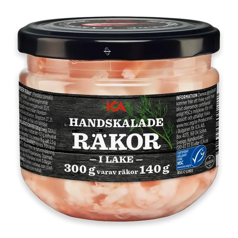 Räkor handskalade i lake 140g
