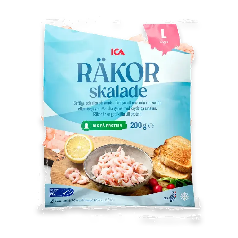 Räkor stora skalade Frysta 200g