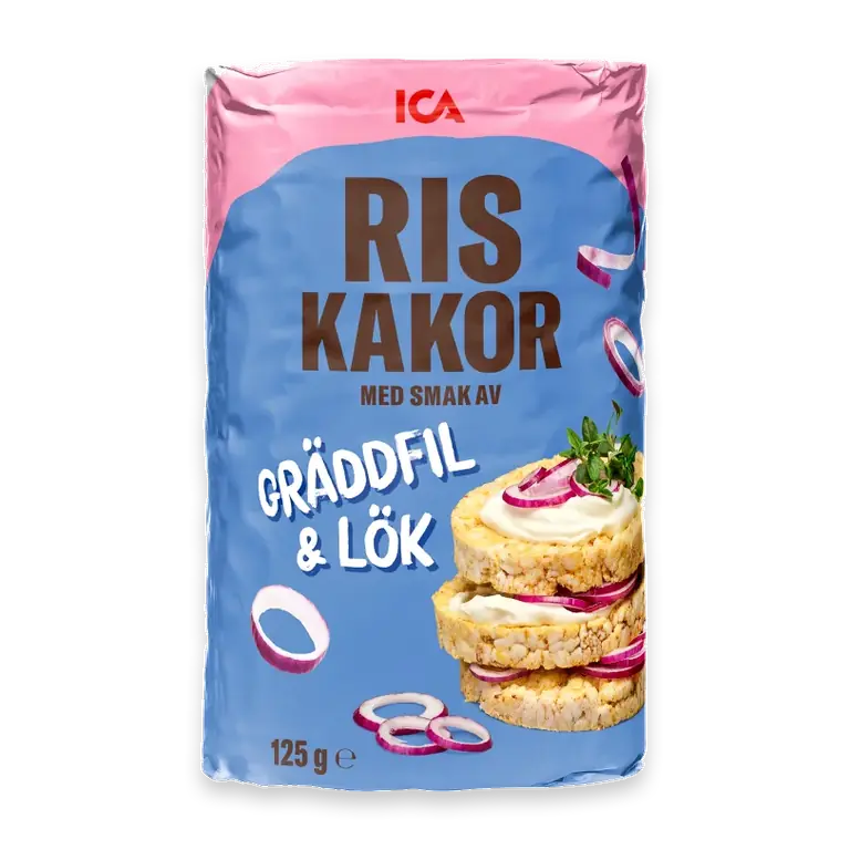 Riskakor gräddfil & lök 125g