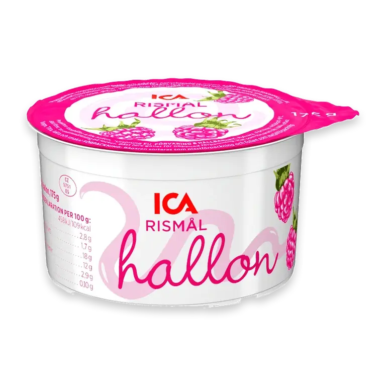 Rismål Hallon 2,8% 175g