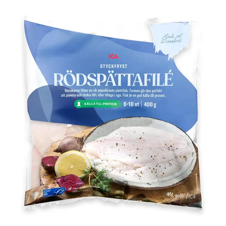 Rödspättafilé Fryst 400g