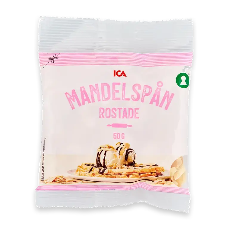 Rostade mandelspån 50g