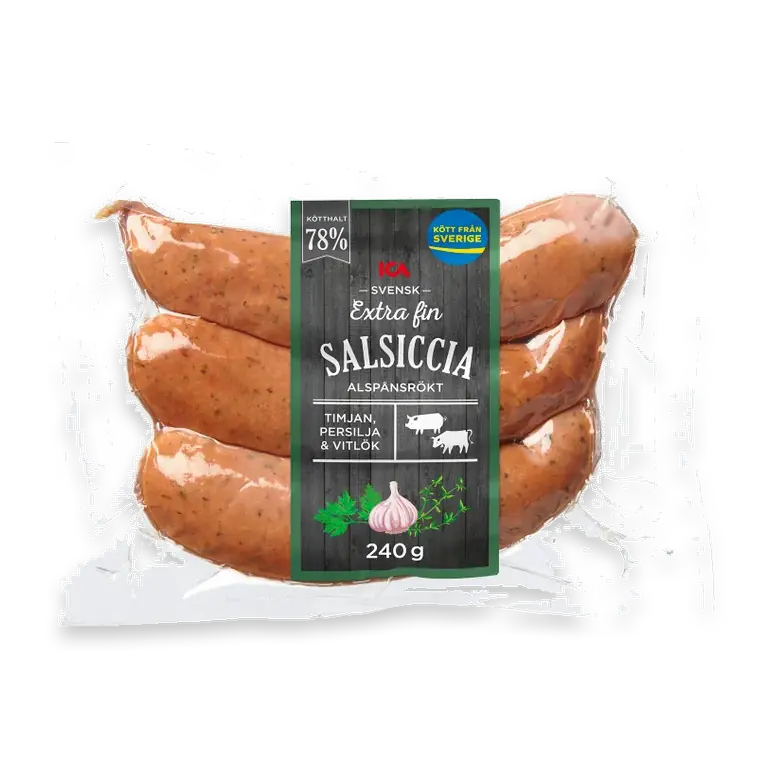 Salsiccia Extra FIn 78% Kötthalt 240g