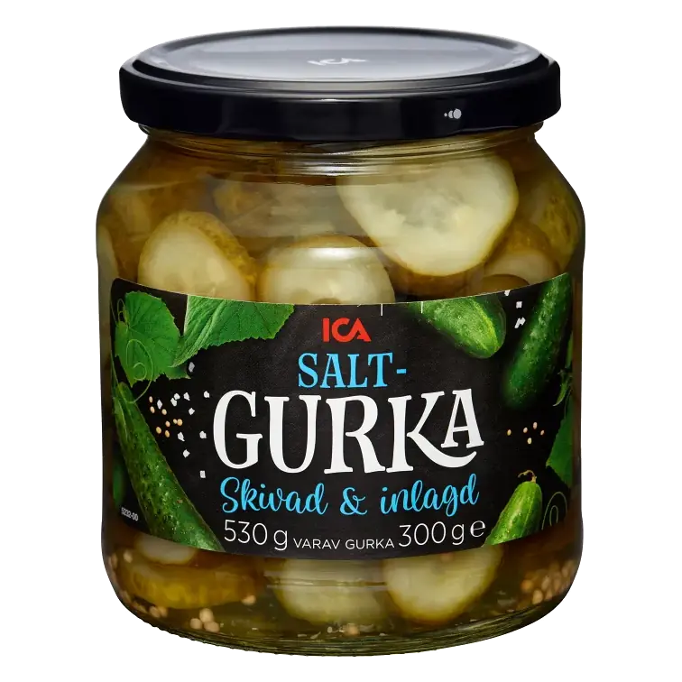 Saltgurka skivad 530g