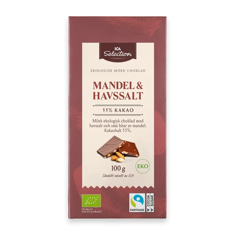 Choklad Mandel Havssalt 55% 100g