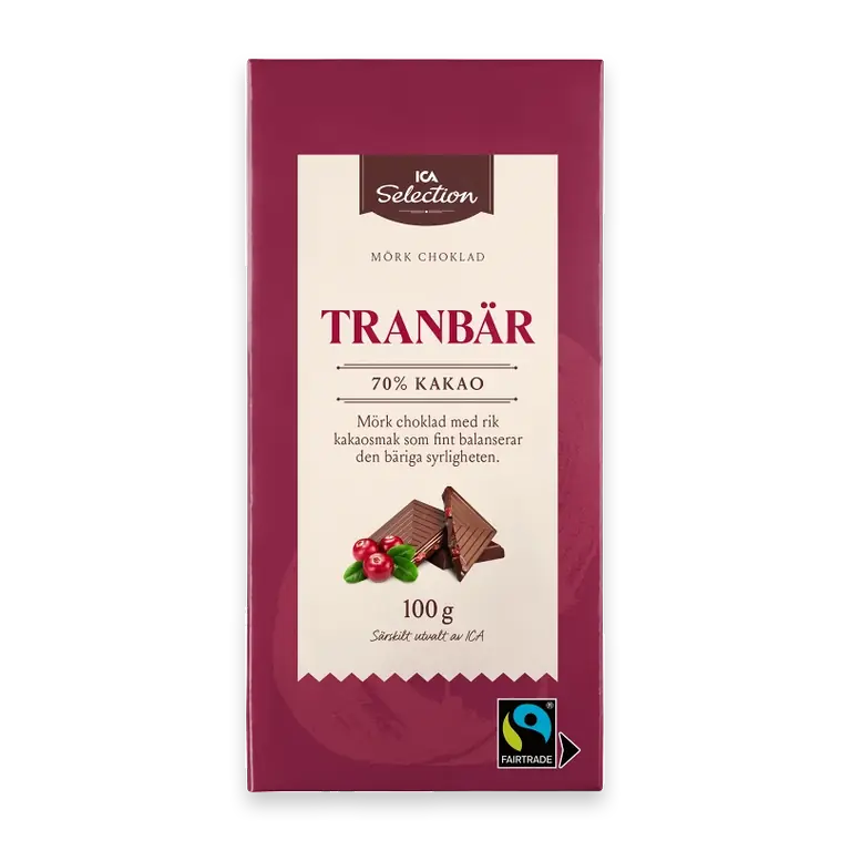 Choklad Tranbär 70% 100g