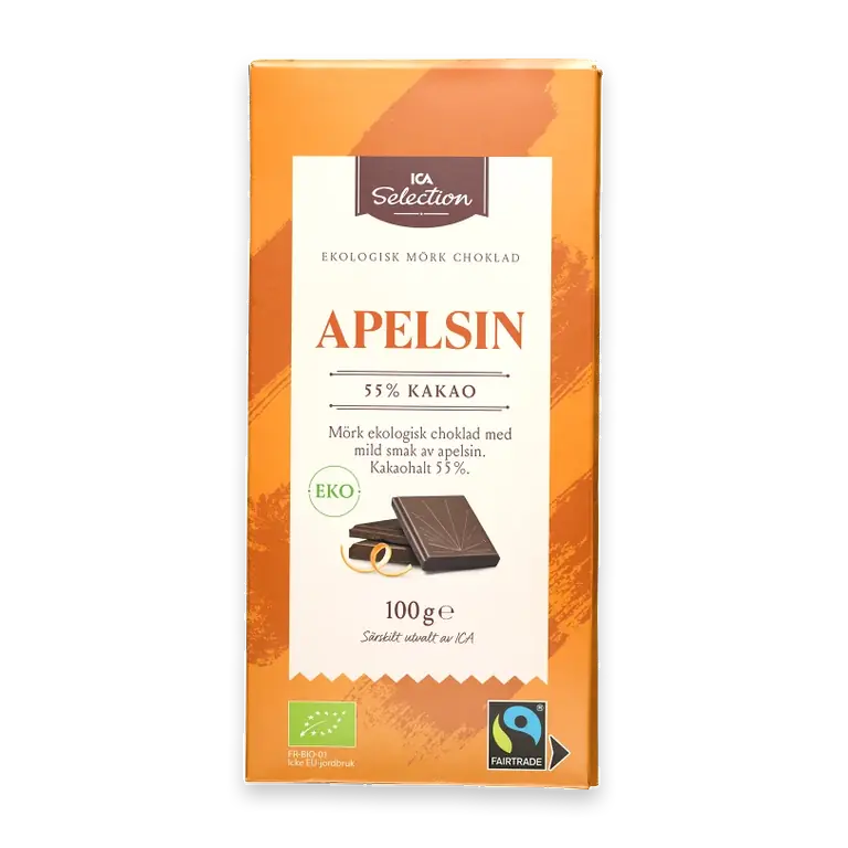 Chokladkaka Mörk choklad Apelsin eko 100g