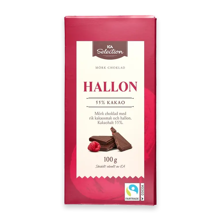Chokladkakor Mörk choklad Hallon 100g