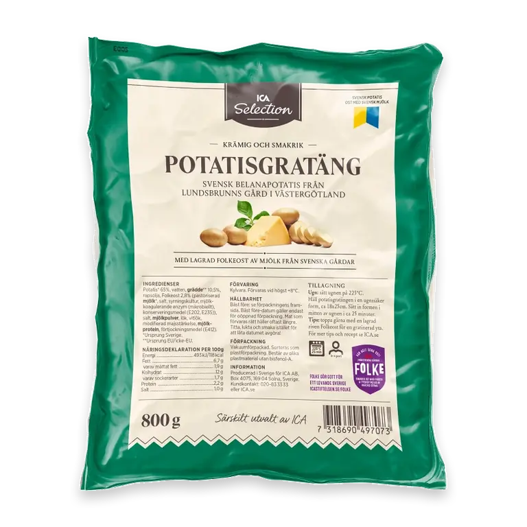 Potatisgratäng med Folkeost 800g ICA