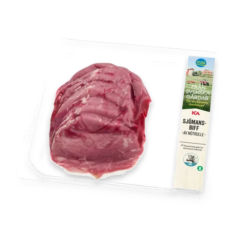 Sjömansbiff Färsk Skivad av nötrulle ca 450g