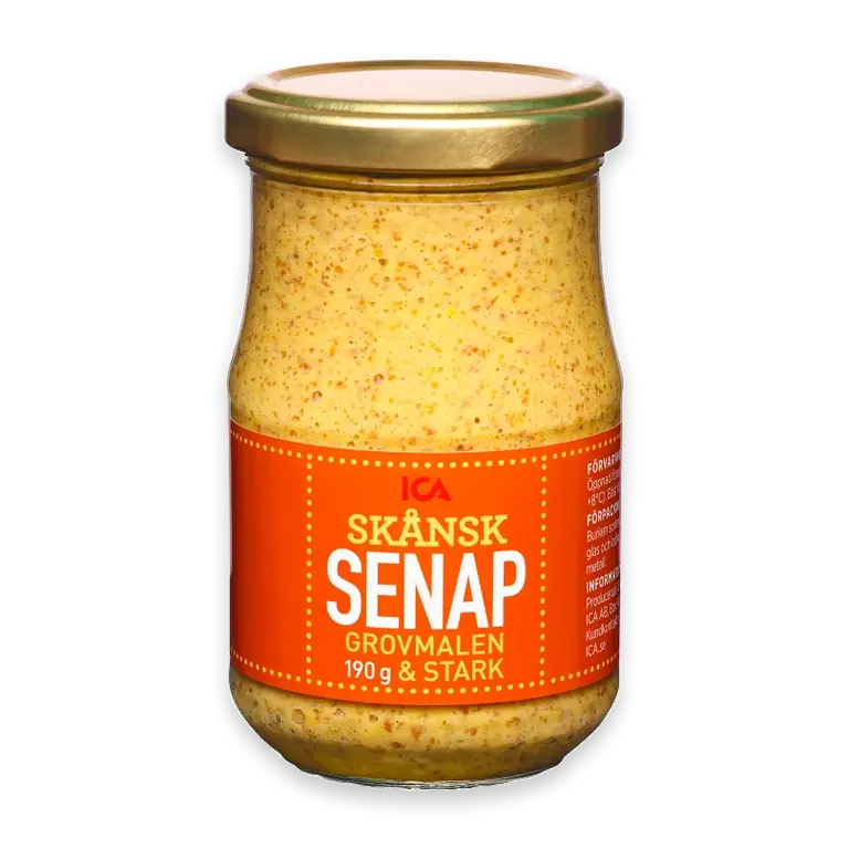 Skånsk senap Grovmalen & stark 190g