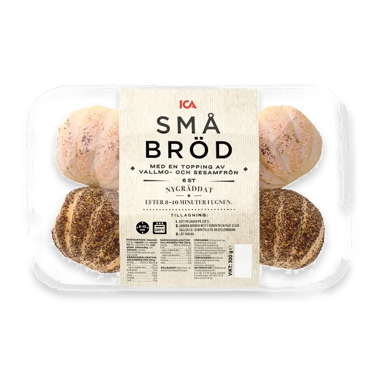 Småbröd med topping 6-p 300g