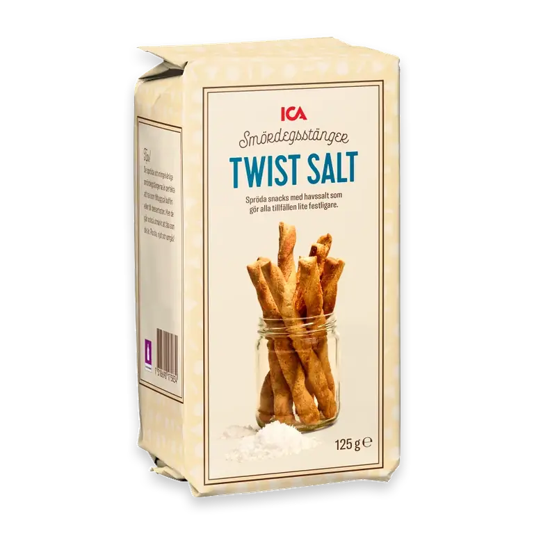 Smördegsstänger Twist salt 125g