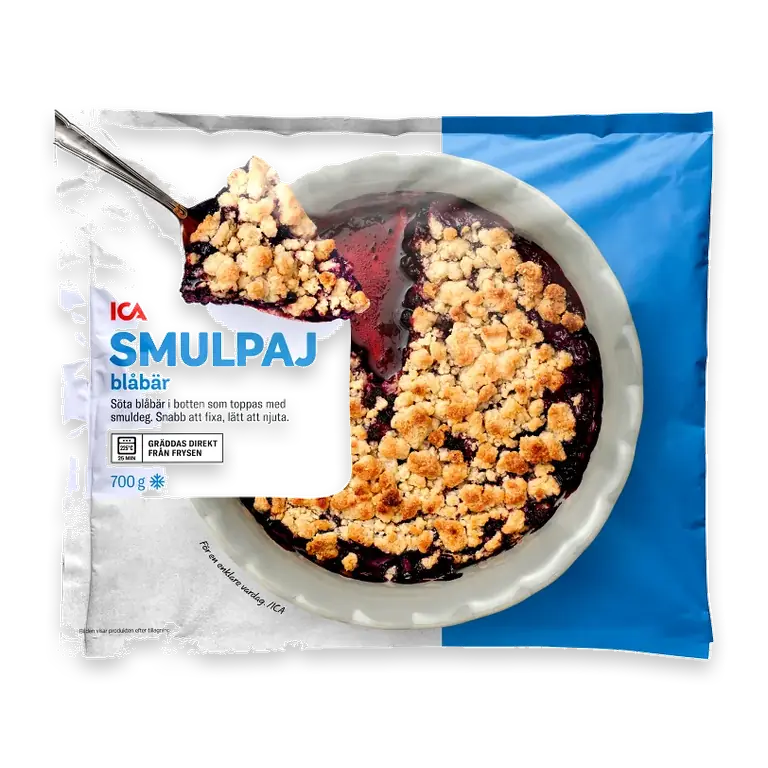 Smulpaj blåbär Fryst bakmix 700g
