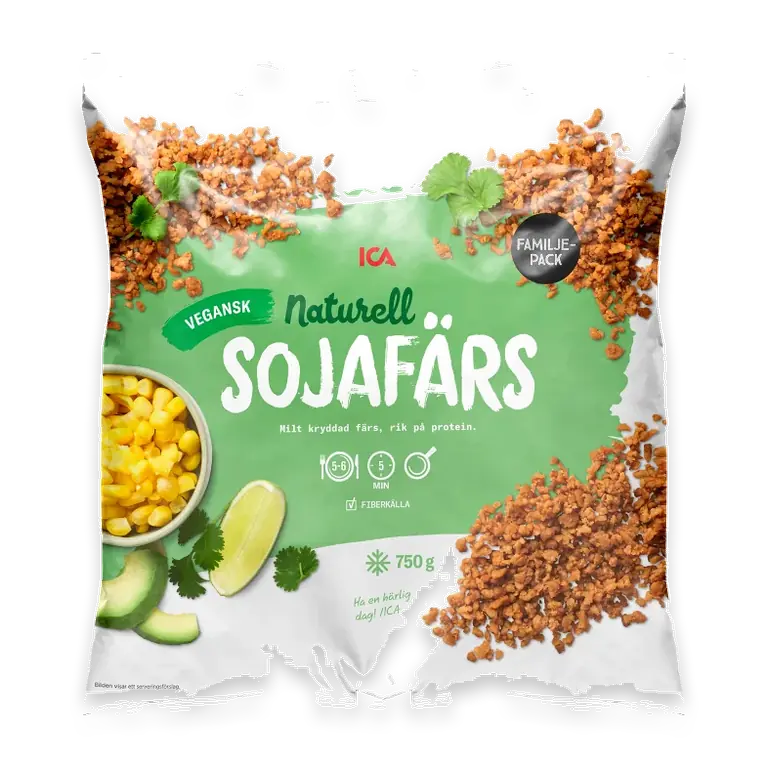 Sojafärs vegansk Fryst 750g