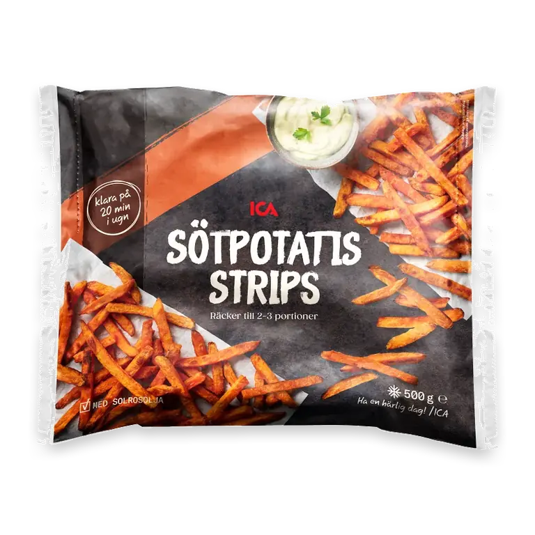 Sötpotatis strips Fryst 500g