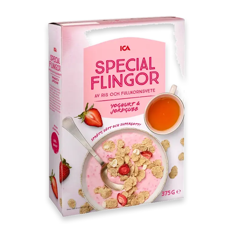 Specialflingor jordgubb och yoghurt 375g