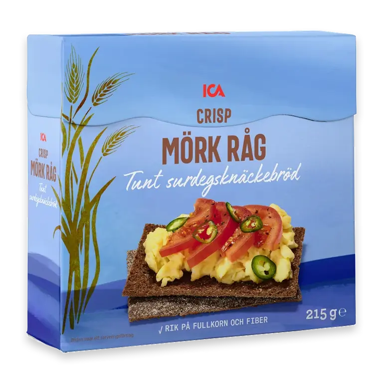 Surdegsknäckebröd Crisp Mörk Råg 215g