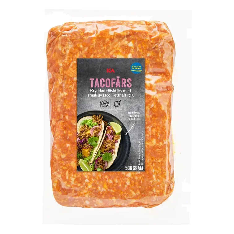 Tacofärs Färsk av Fläsk Pannfärdig 500g
