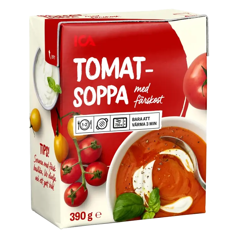 Tomatsopp Färskost ICA 390 g