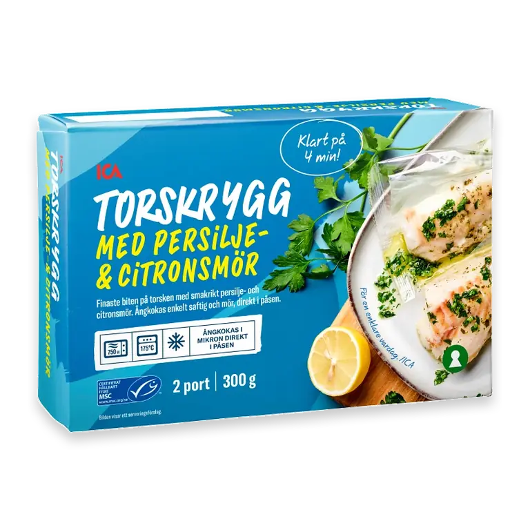 Torsk persilje & citronsmör Fryst 2-p 300g