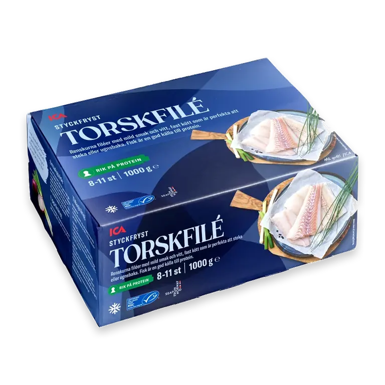 Torskfiléer Fryst 1kg