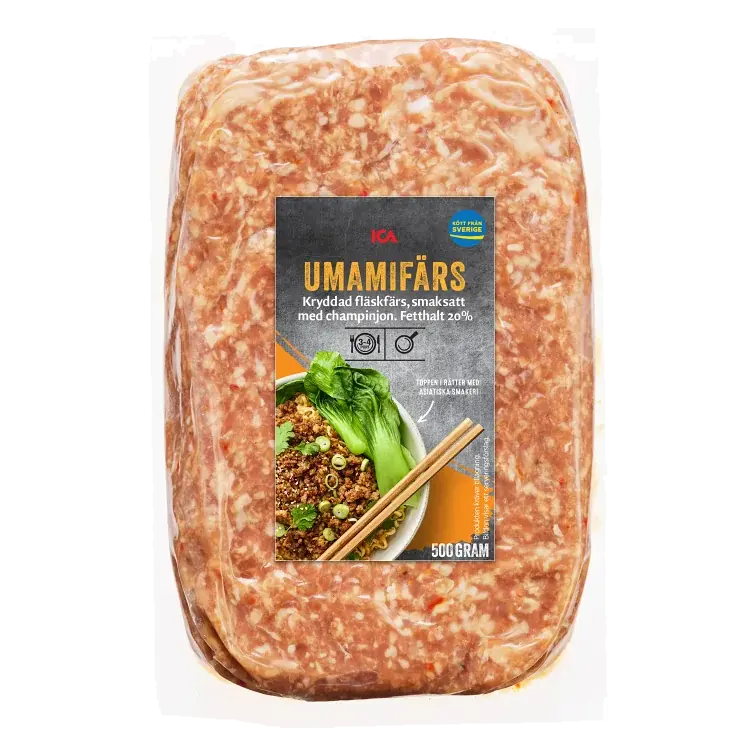 Umamifärs Färsk av Fläsk och Champinjon Pannfärdig 500g