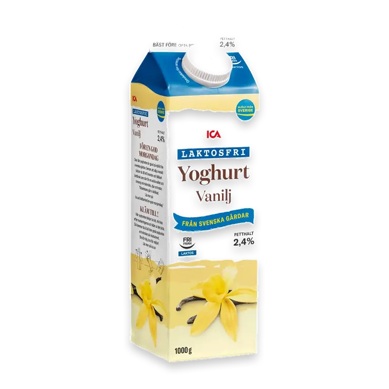 Vaniljyoghurt 2,4% Laktosfri 1l