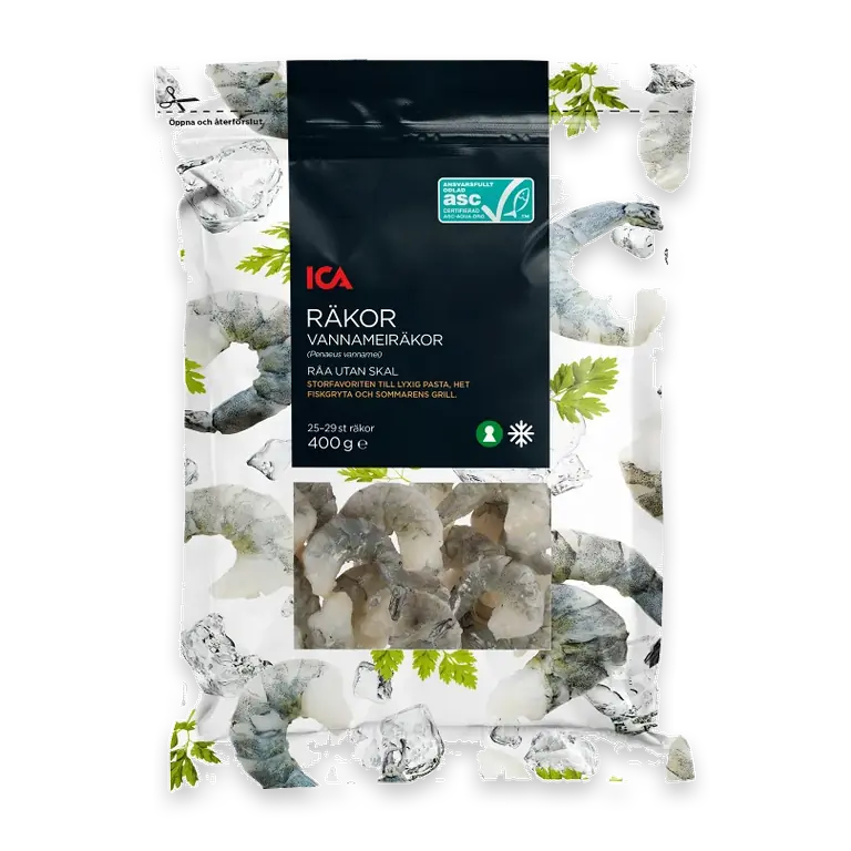 Vannameiräkor råa 400g