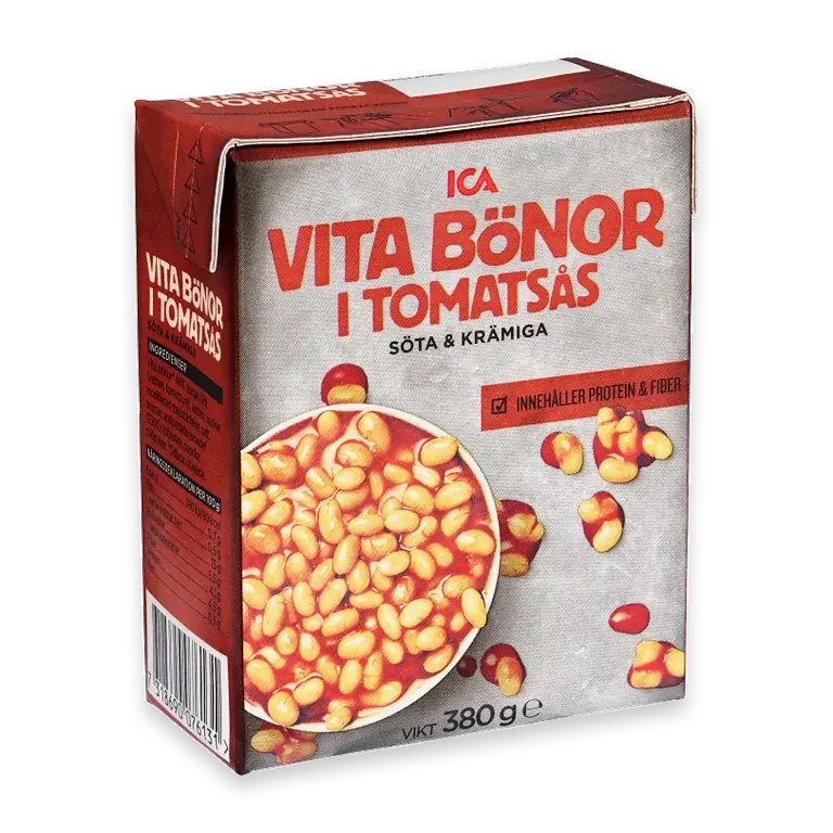 Vita Bönor i Tomatsås 380g