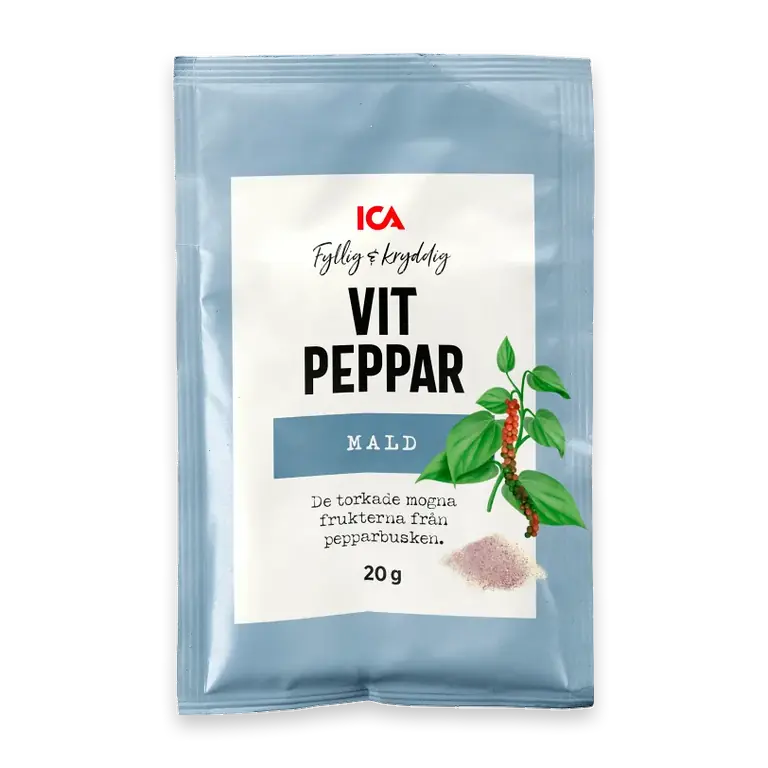 Vitpeppar Malen 20g