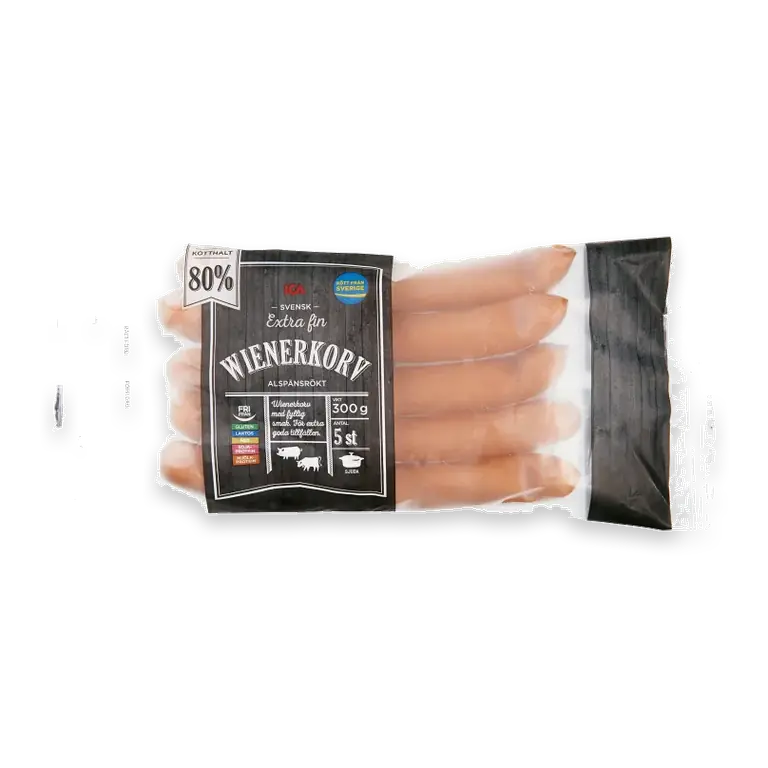 Wienerkorv Extra fin 80% Kötthalt 300g