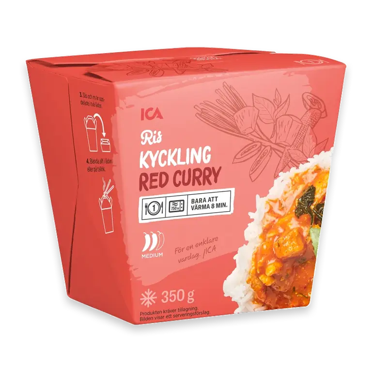 Wok Kyckling röd curry Fryst 350g