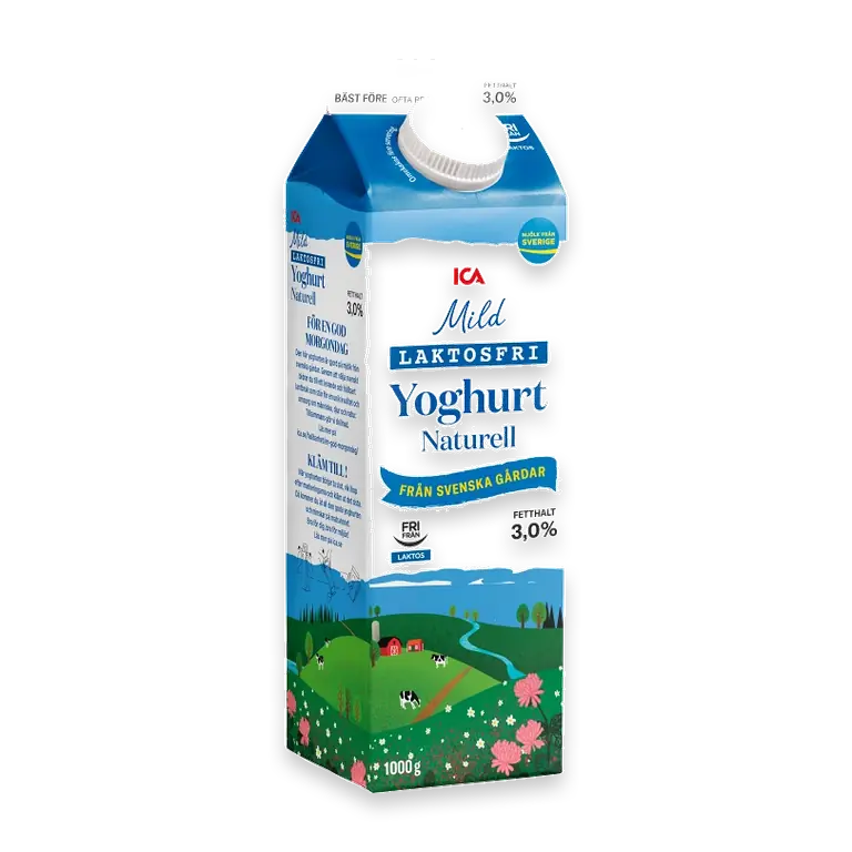 Yoghurt Mild Naturell Laktosfri 3% 1l