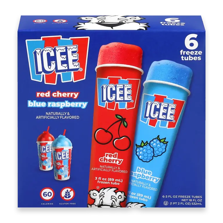 Cherry and Blue Raspberry Freeze Tubes