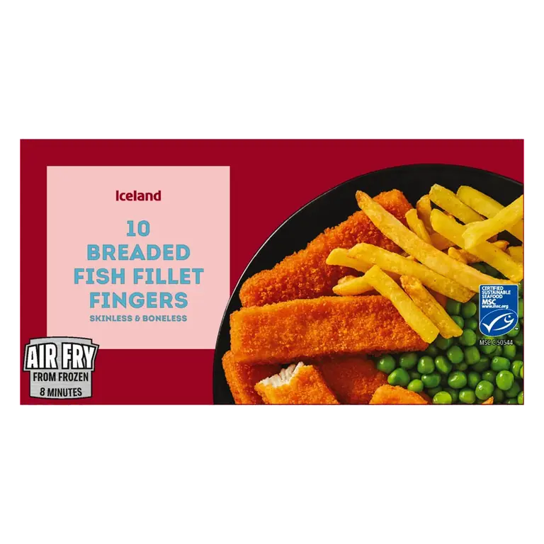 10 Breaded Fillet Fish Fingers 250g