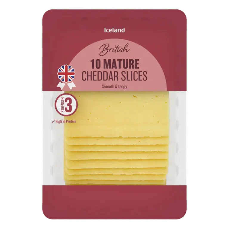 10 Mature Cheddar Slices 250g