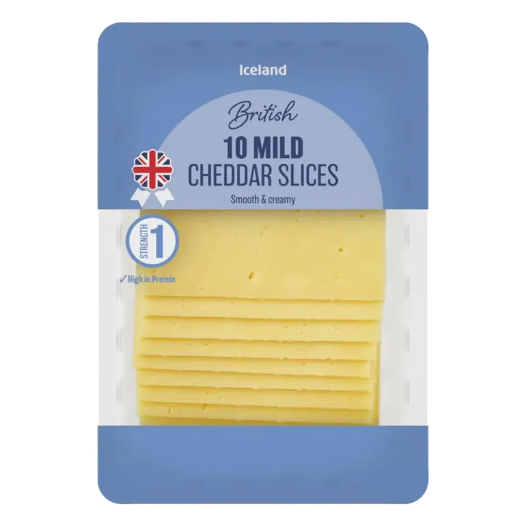 10 Mild Cheddar Slices 250g