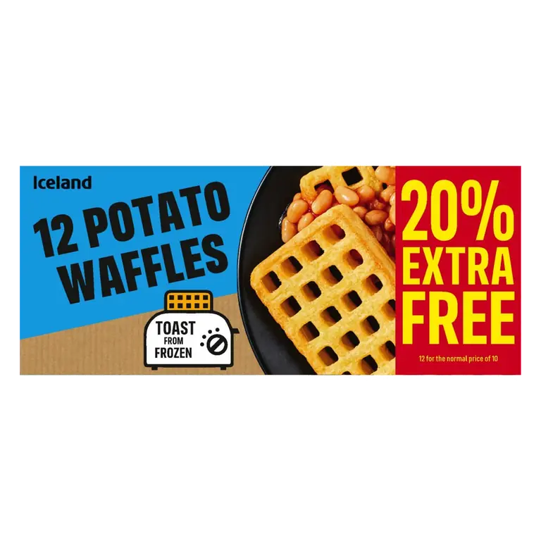 12 Potato Waffles 680g